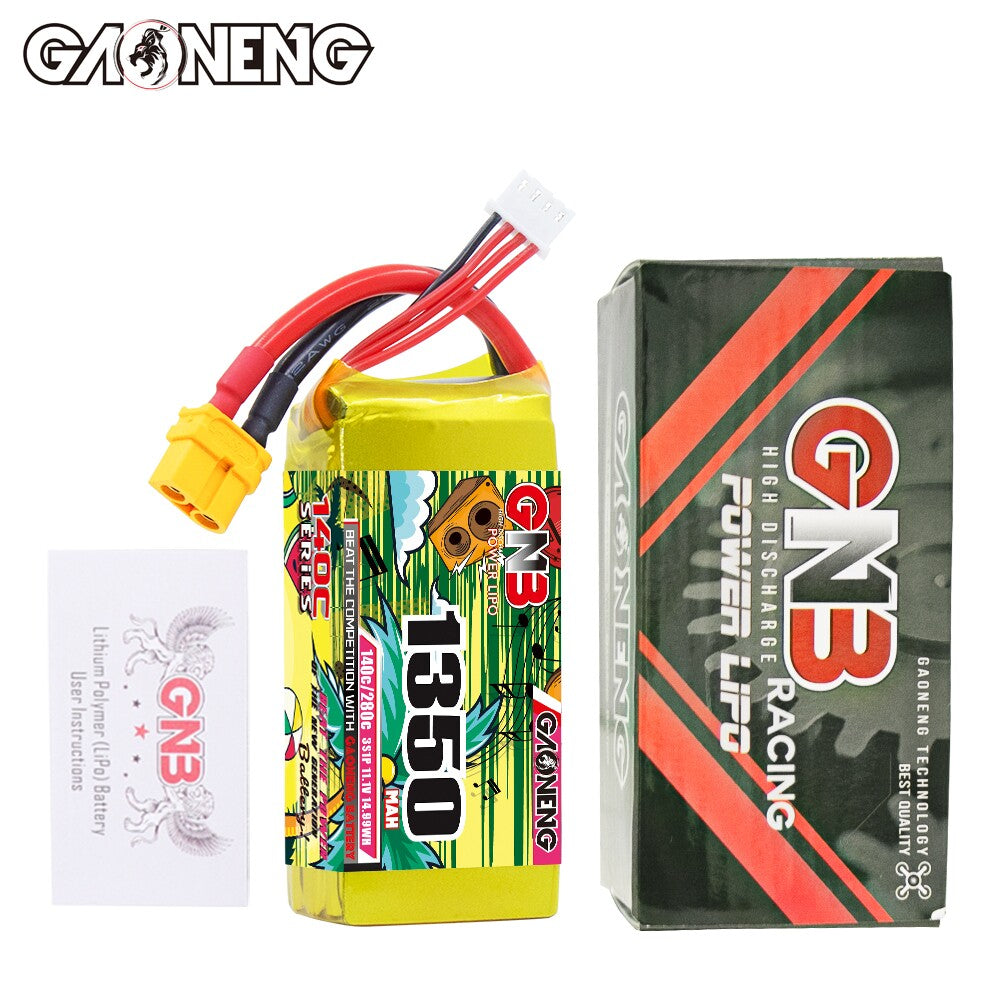 Gaoneng GNB 1350mAh 3S 11.1V 140C Lipo Battery