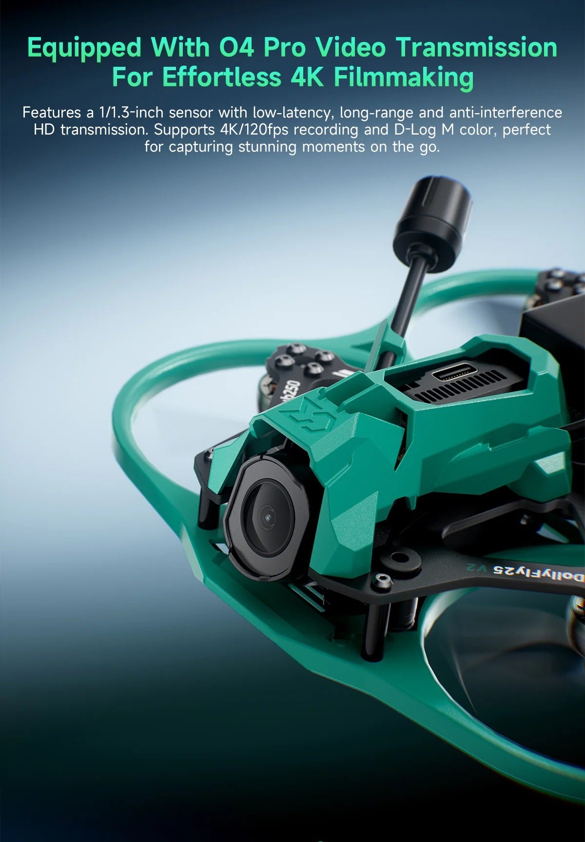 Sub250 DollyFly25 V2 HD O4 Pro GPS 2.5-inch 4S CineWhoop